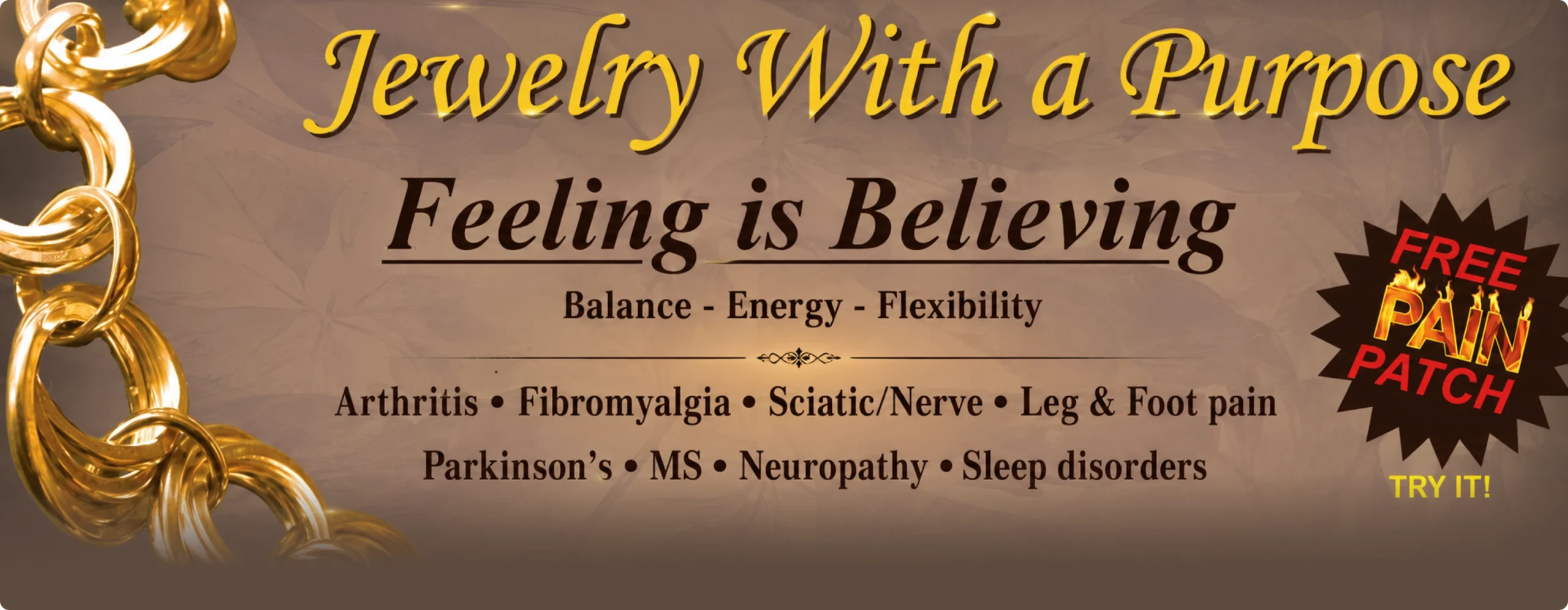 Jewelry for pain relief