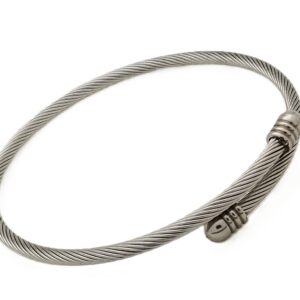 Stainless Silver with Silver Ends