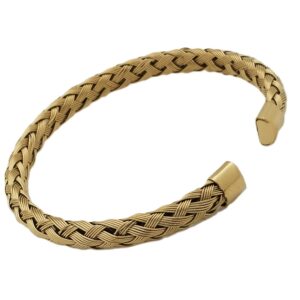 Mesh Stainless Gold Bangle