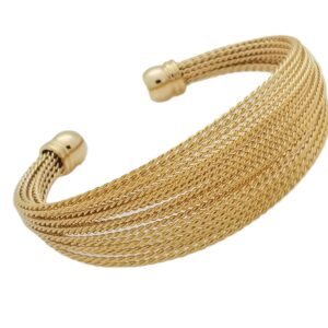 Fan Stainless Gold Bangle