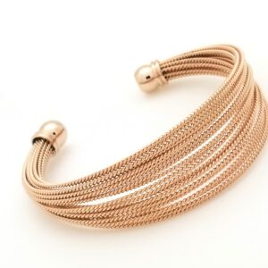 Fan Stainless Rose Gold Bangle