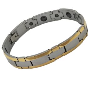Tungsten Gold and Silver Bracelet