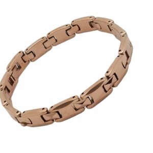 Diamond Cut Tungsten Rose Gold Bracelet