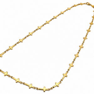 Cross Stainless Gold Necklace - 20” Length