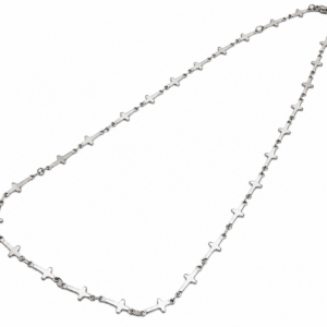 Cross Stainless Silver Necklace - 20” Length
